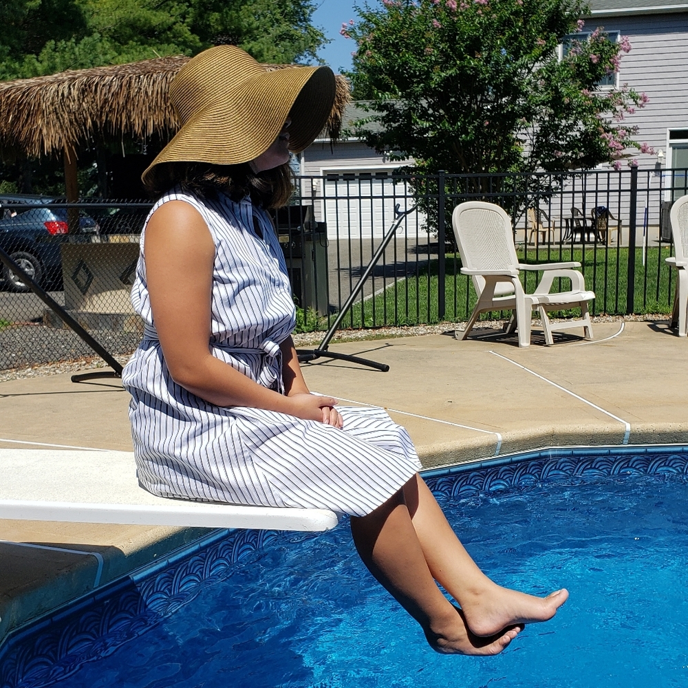 Uniqlo xs striped dress